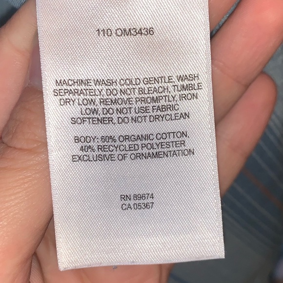 Mountain Hardwear Men’s Blue Striped Button Down Organic Cotton Recycled XL - Picture 3 of 7